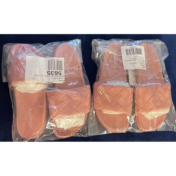 Anthropologie Silent D Woven Pink Braided Slide Sandals NWT Size 9 - Picture 5 of 9